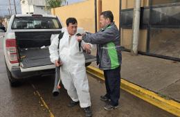 Tareas de desinfección en escuelas