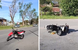 Accidente entre dos motocicletas