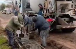 Avanzan los trabajos de cordón cuneta en La Loma