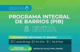 El Pograma Integral de Barrios llega al Evita