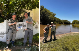 Desafío al Río Rojas: caminaron por la sirga 81 kilómetros
