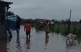 Los ranchitos del terraplén completamente inundados