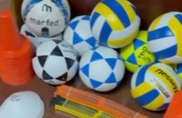 Bini donó materiales deportivos a estudiantes de la Técnica