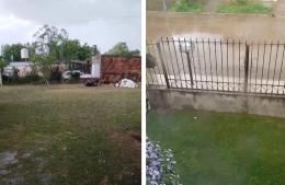 Abundante lluvia y piedras cayeron este sábado en Rojas