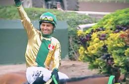 El jockey rojense Gustavo Calvente brilló en Perú y conquistó un G2