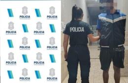 joven detenido por disturbios en la vía pública