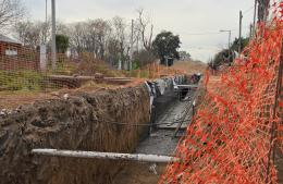 Avanzan los trabajos en la obra de desagües pluviales más importante de Rojas