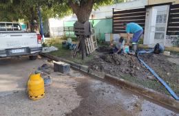 Intenso despliegue de personal de Obras Sanitarias