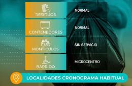 Recolección de residuos durante el feriado del 12 de octubre